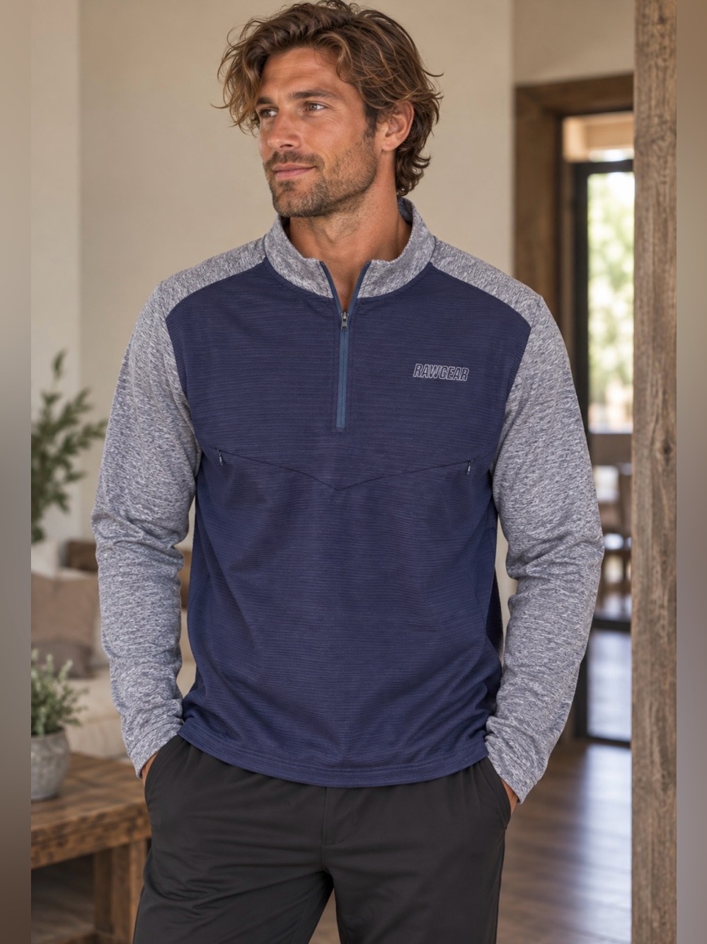 NWT RawGear Men’s 1/4 Zip Performance Pullover